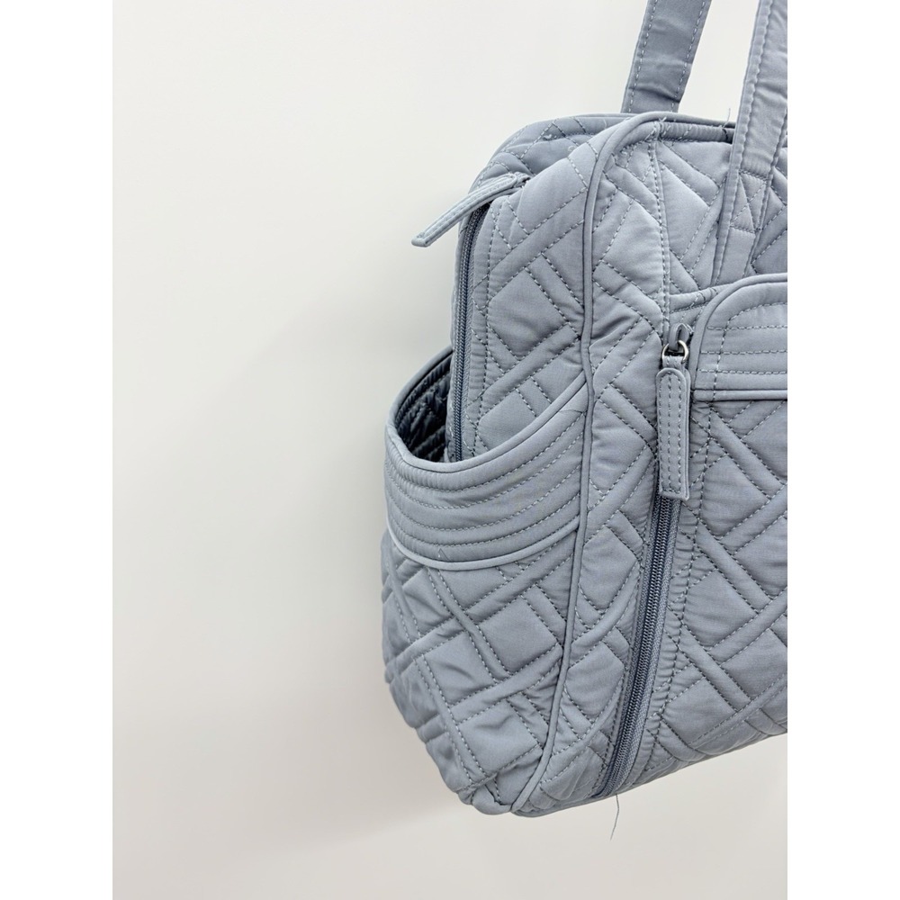 Vera Bradley Quilted Stroll Around Diaper Baby Shoulder Bag in Solid Gray $165 - Picture 4 of 14